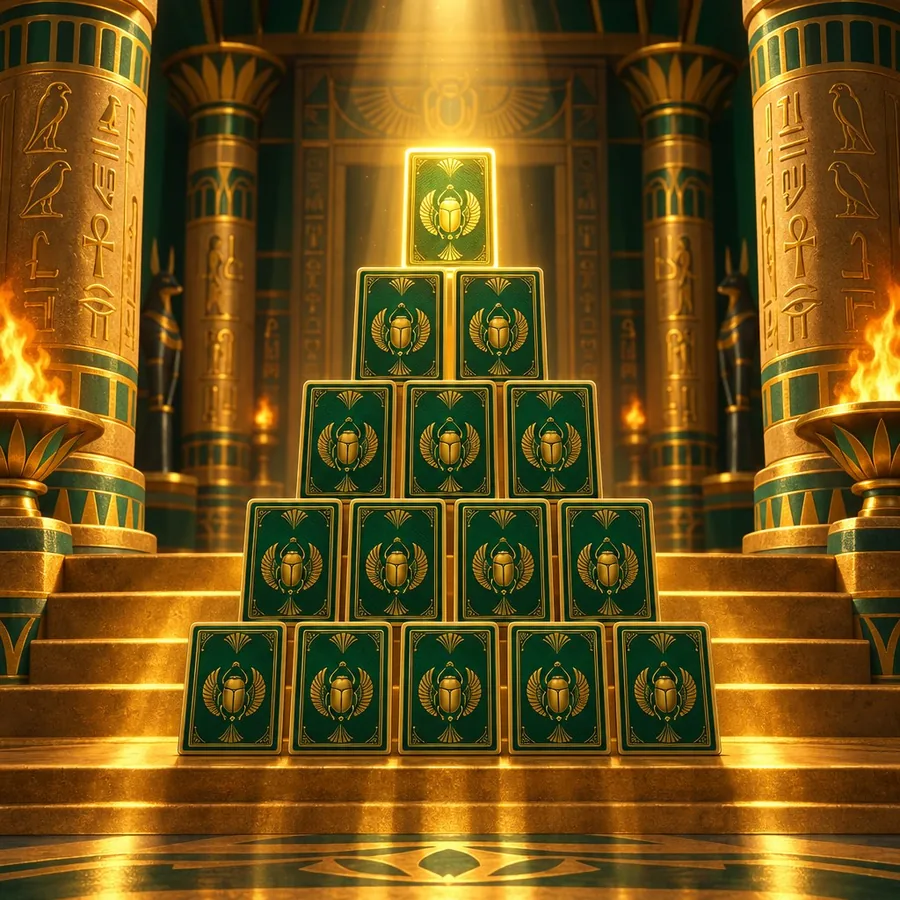 Ace's Pyramid: the book is on every button